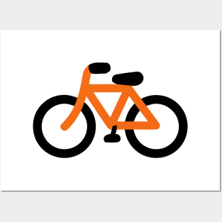 Orange Bicycle Bike Emoticon Posters and Art